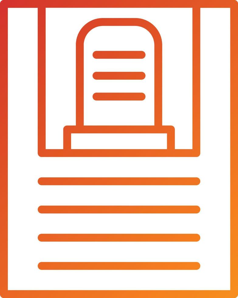 Death Certificate Icon Style vector
