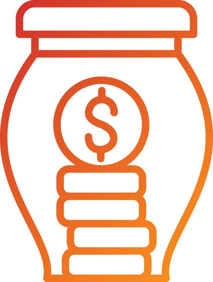 estilo de icono de ahorro vector