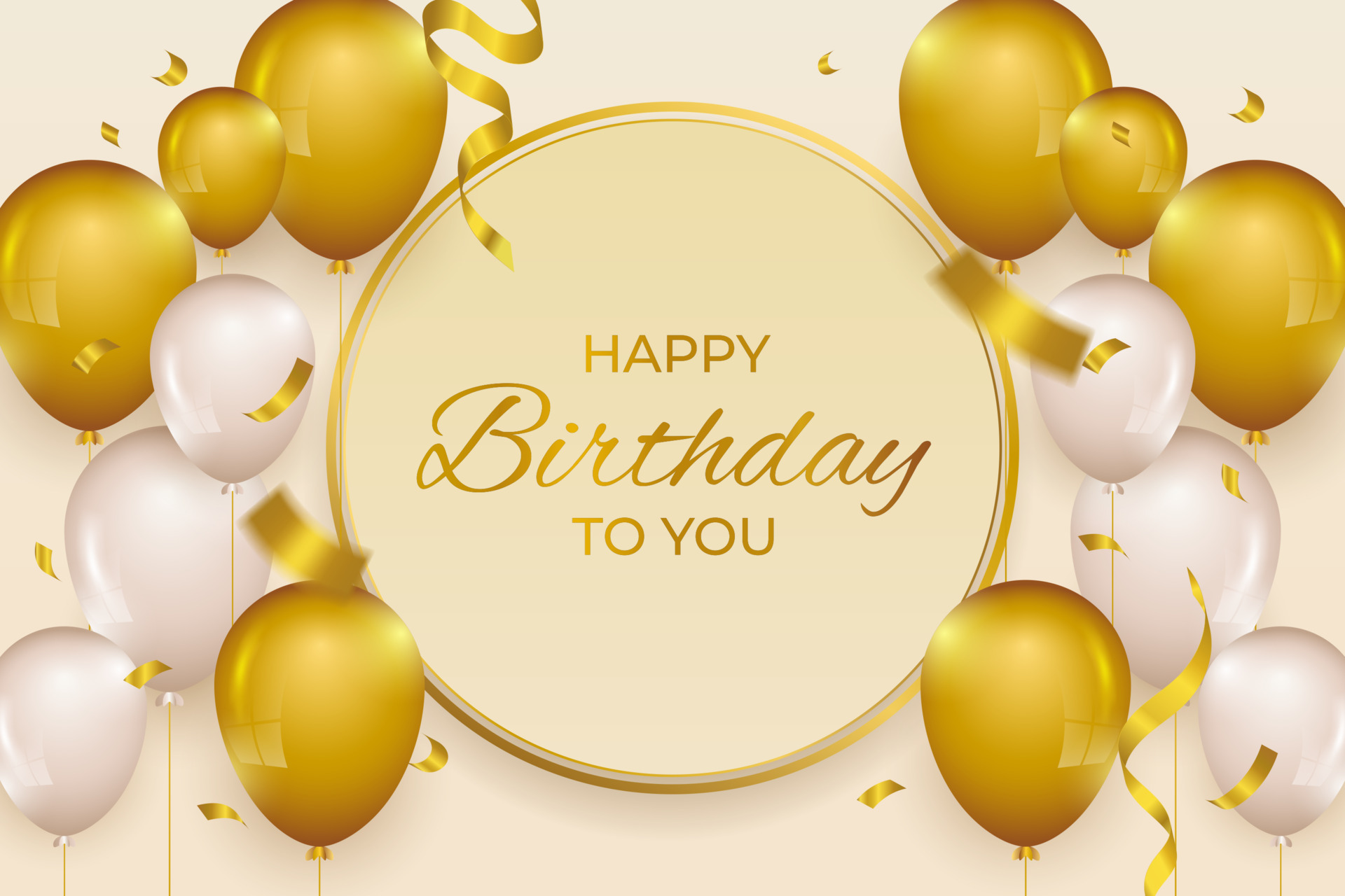 Happy birthday to you. beautiful birthday background and greeting with  balloons. 5729937 Vector Art at Vecteezy