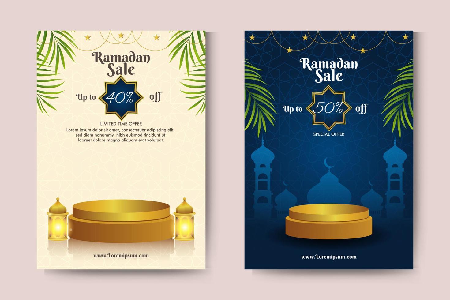 Ramadan promo template. welcome to the holy month vector