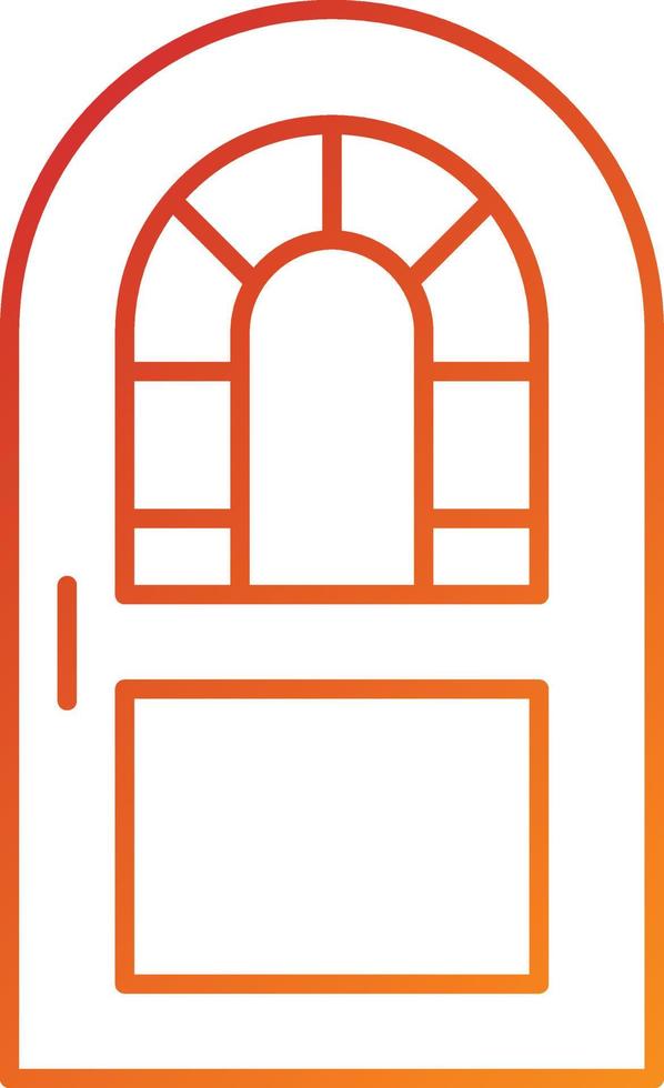 estilo de icono de puerta vector