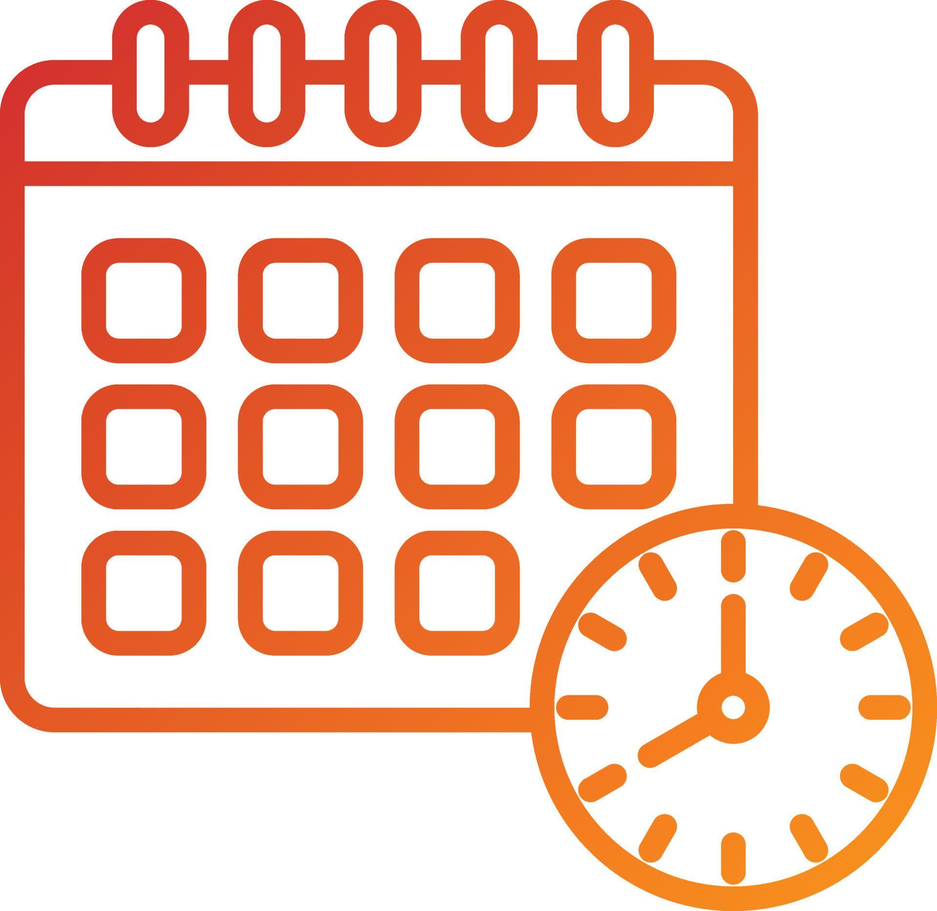Schedule Icon Style 5729961 Vector Art at Vecteezy