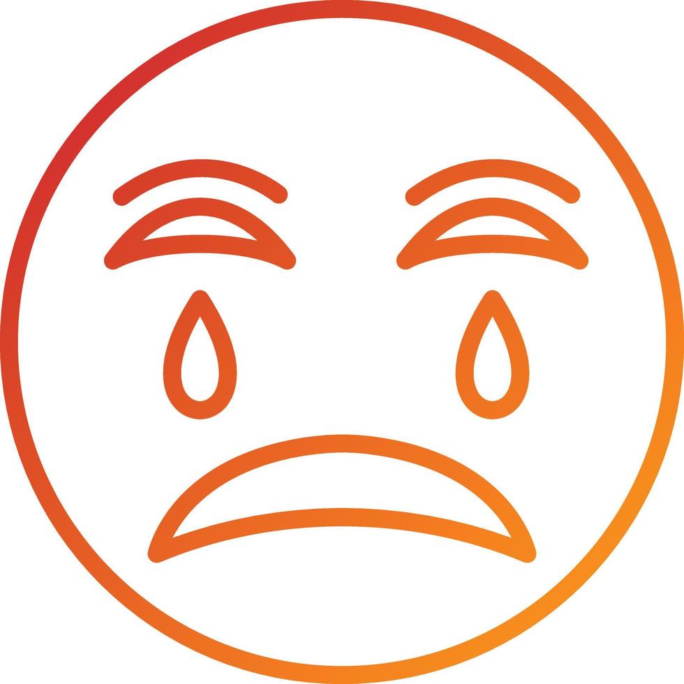 Crying Icon Style vector