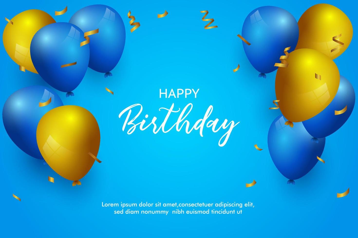 Happy birthday. beautiful birthday background banner and greeting with balloons. vector