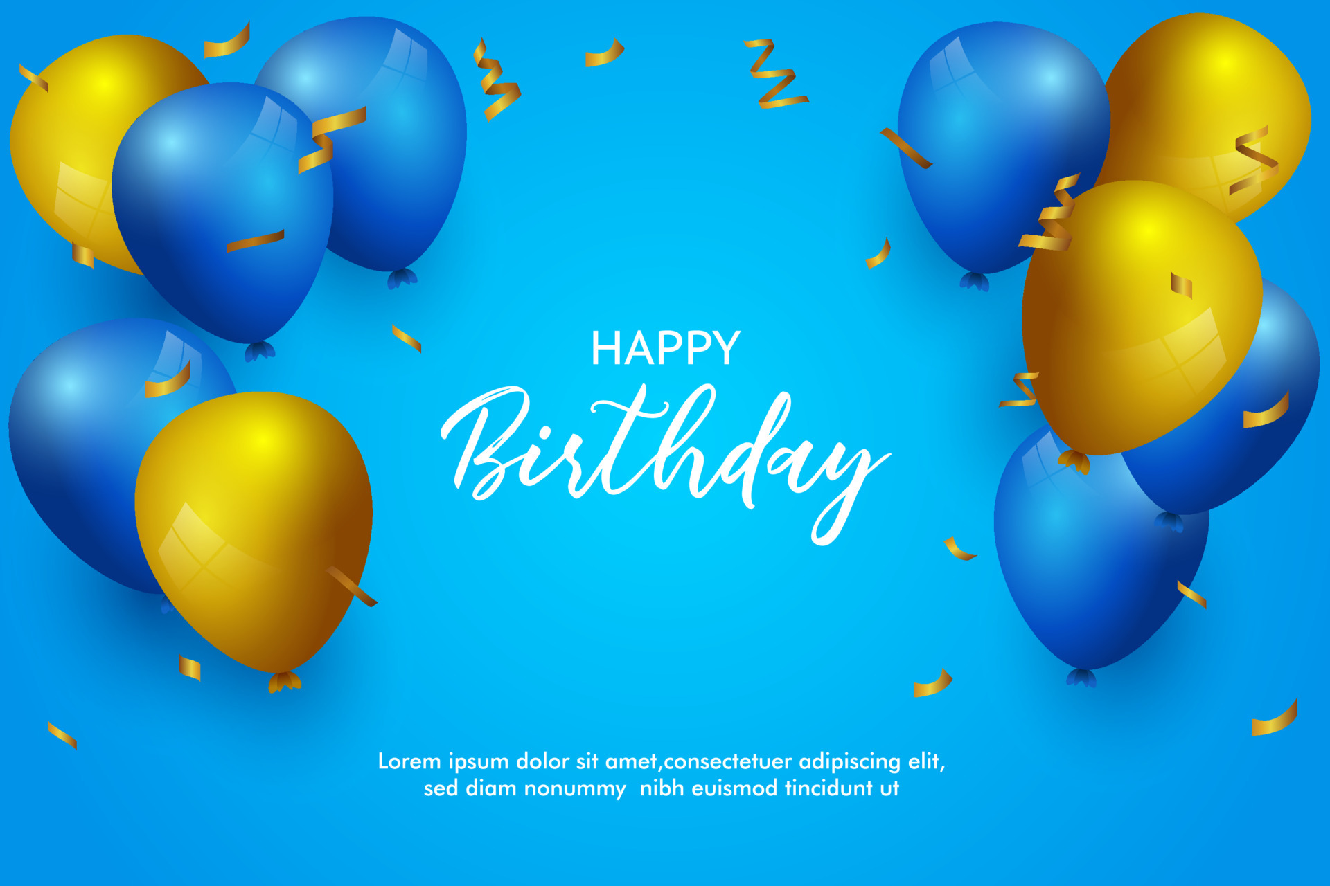 Happy birthday. beautiful birthday background banner and greeting with  balloons. 5730115 Vector Art at Vecteezy