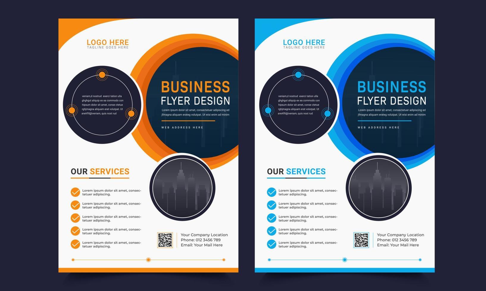 Business brochure flyer design a4 template. Vector illustration