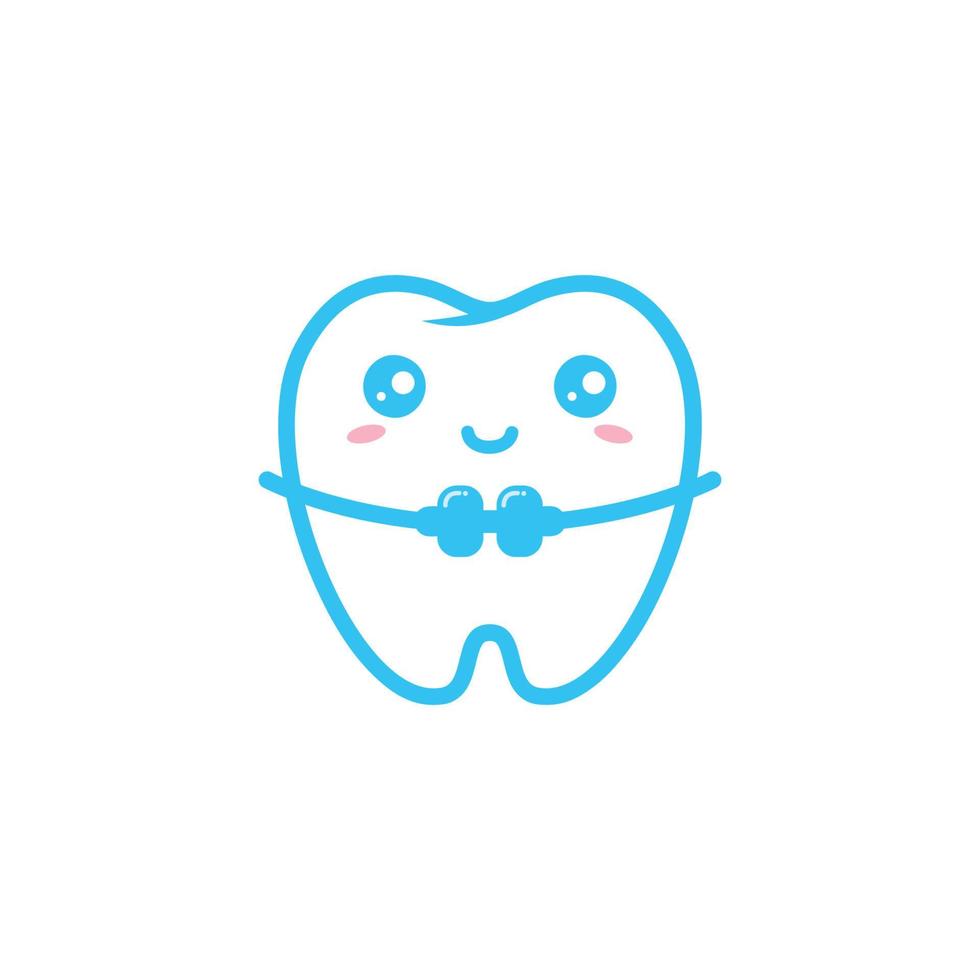 cute braces cartoon vector design