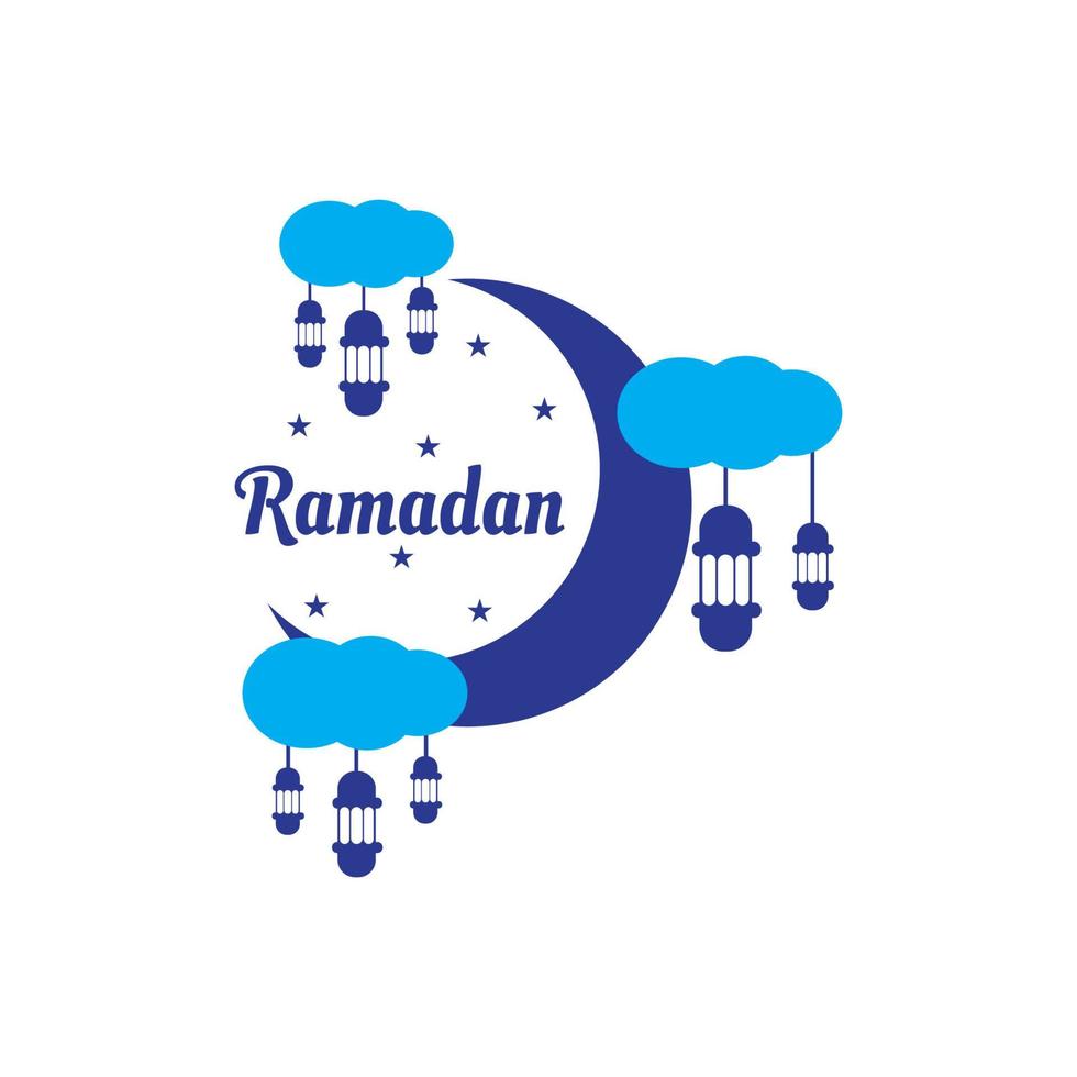 diseño de ilustración de mezquita para plantilla de ramadán. vector