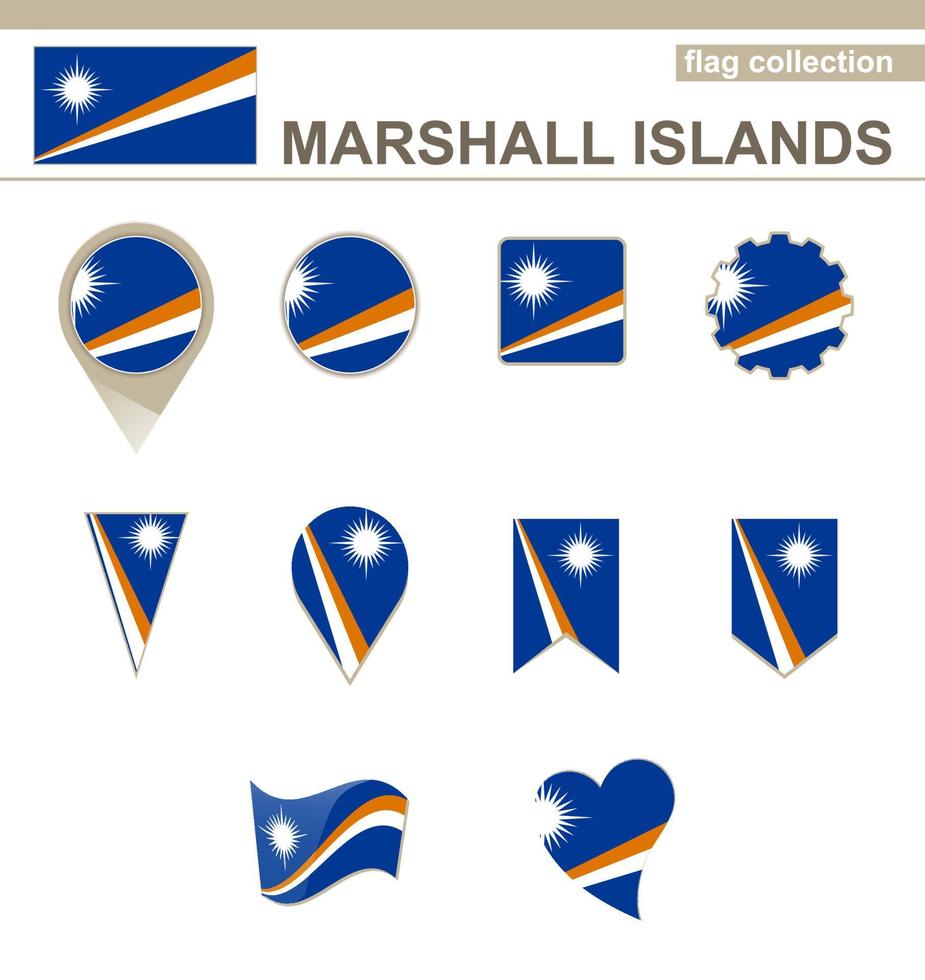 Marshall Islands Flag Collection vector