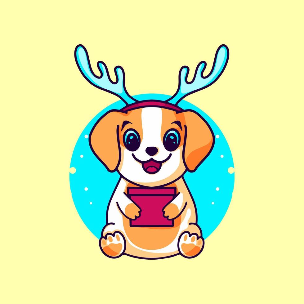 lindo personaje de perro para su negocio o mercancía vector