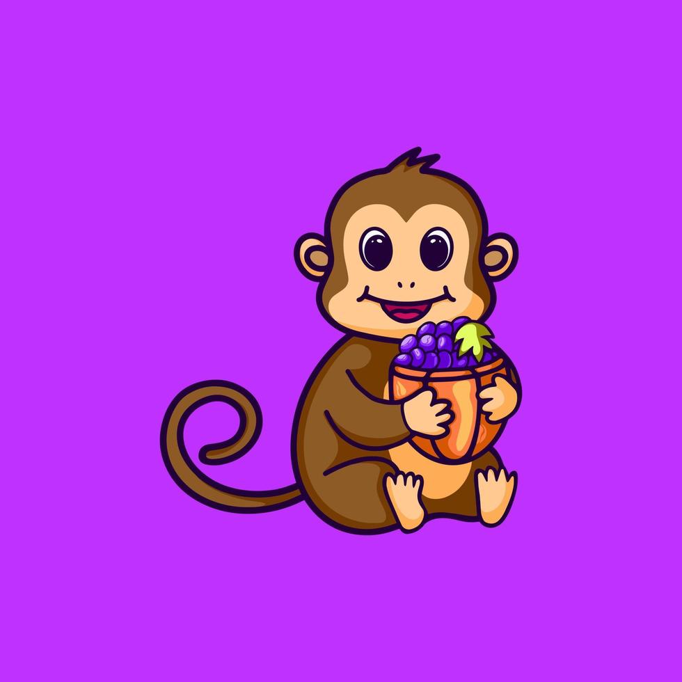 Cute monkey character  for your business or merchandise vector