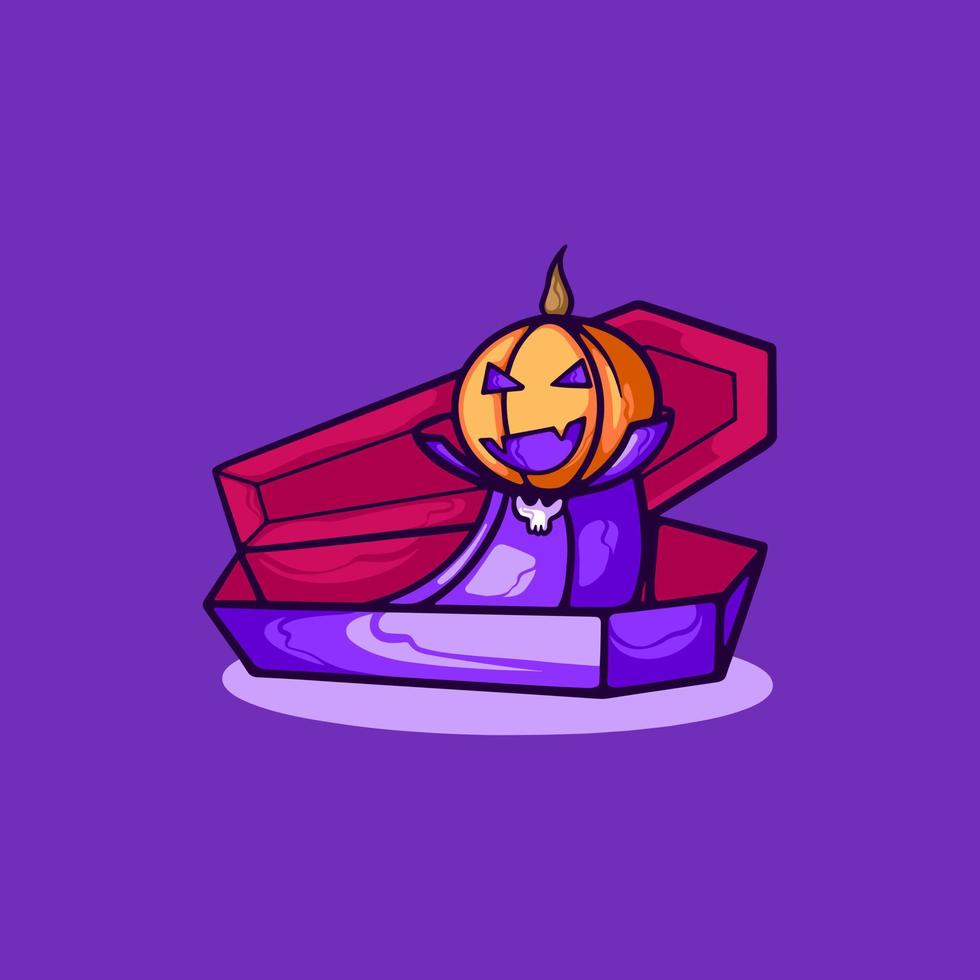 Dracula Pumpkin Character vector