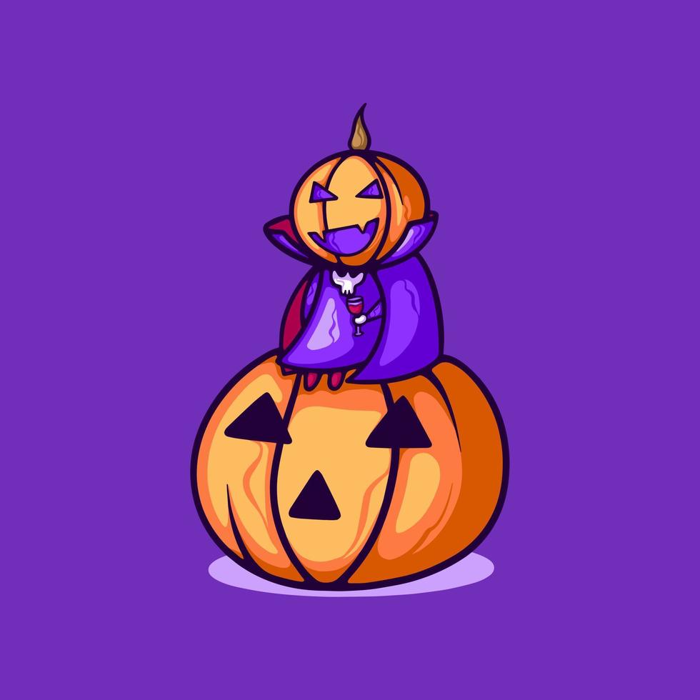 Dracula Pumpkin Character vector