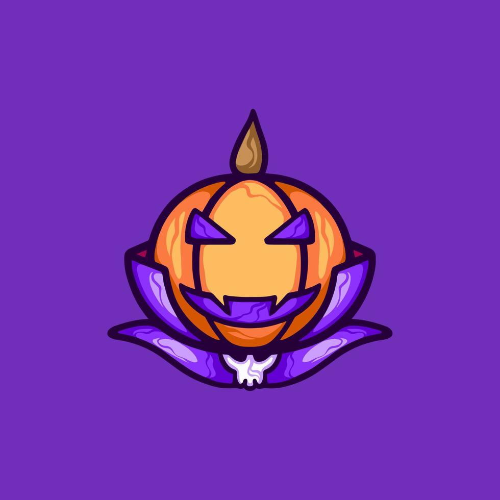 Dracula Pumpkin Character vector