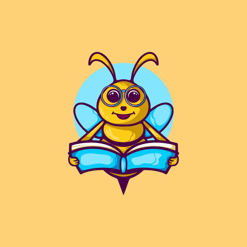 Bee back to school character for your business or merchandise vector