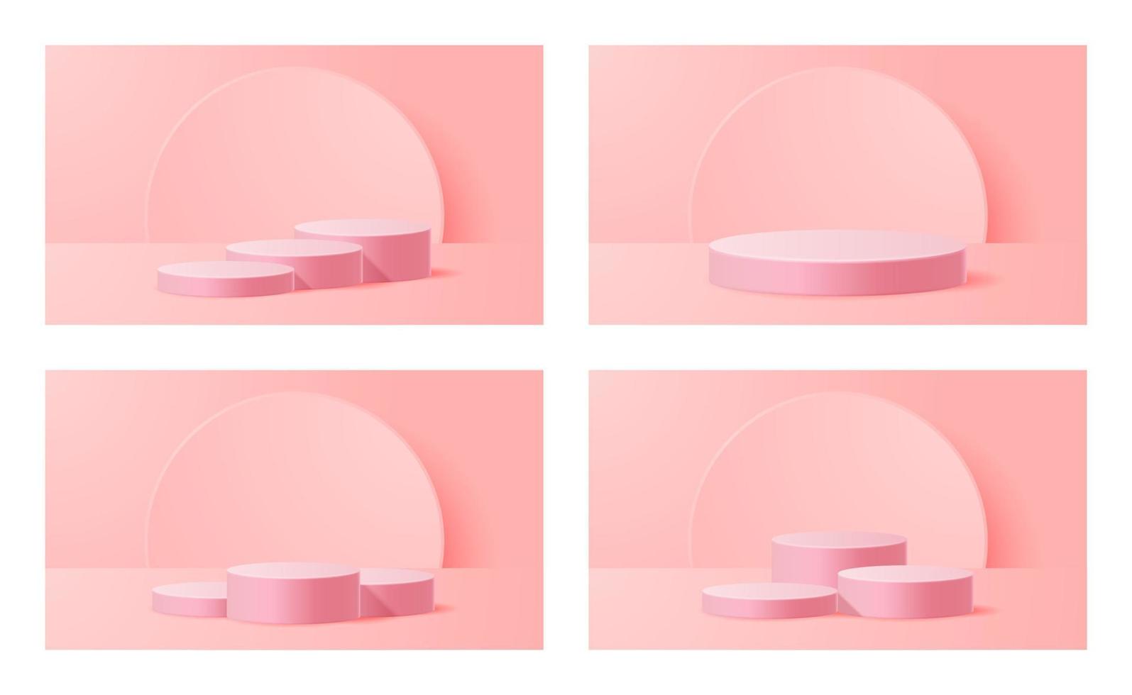 Valentine's day 3D podium product presentation for banner, advertising, and business. vector illustration