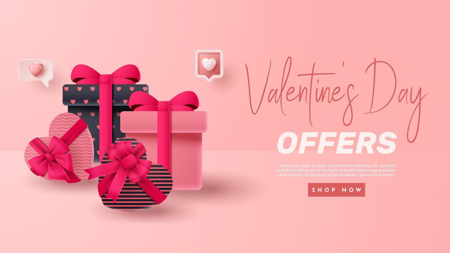 presentación del producto de podio 3d del día de san valentín para banner, publicidad y negocios. ilustración vectorial vector