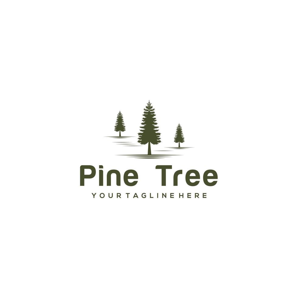 inspiración para el diseño del logotipo de pino, vector, naturaleza, bosque vector