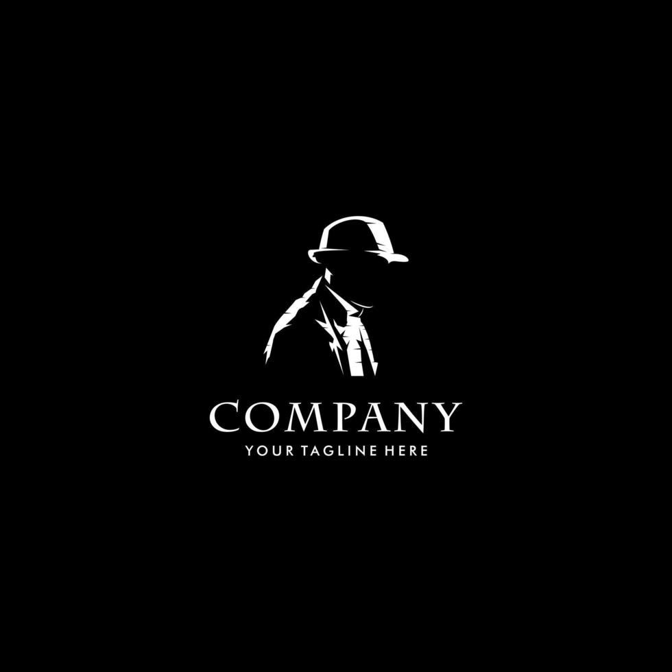 The man of detective logo design icon. vector