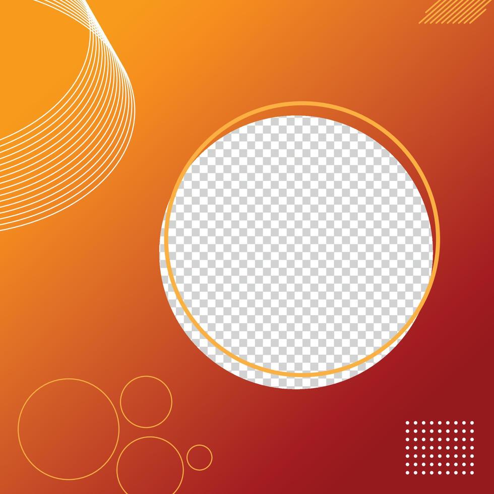 simple minimalist background design for orange elegant twibbonize vector