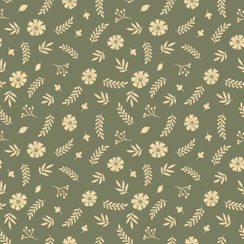 Floral seamless pattern in vintage bohemian style vector