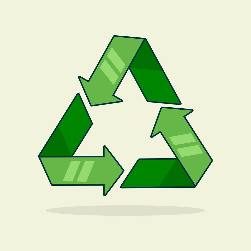 símbolo de flecha de reciclaje significa usar recursos reciclados vector