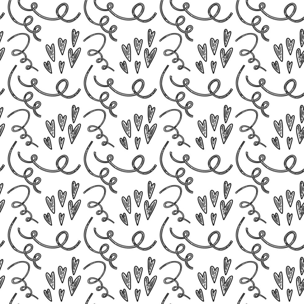 Vector seamless pattern. Outline Illustrations of reusable cups. Coffee and tea mugs for take away drinks. For advertising social media posts printing on paper and fabric.