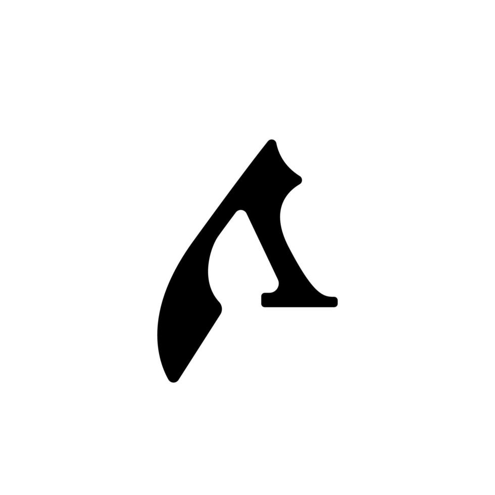 artistic letter a logo. Letter a initial logo. Bohemian letter A logo vector