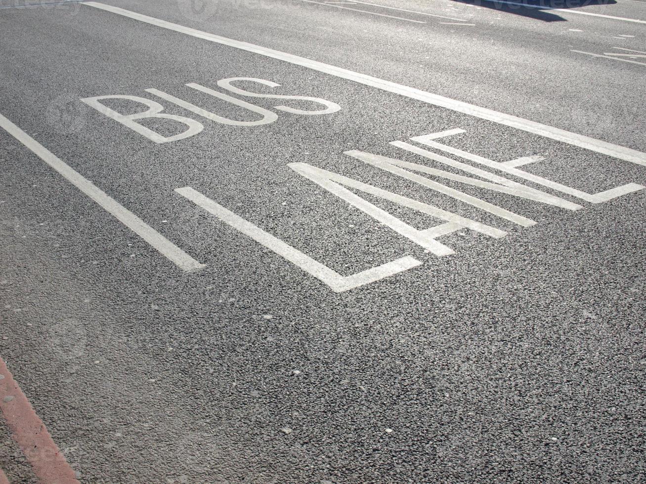 Bus lane signs photo