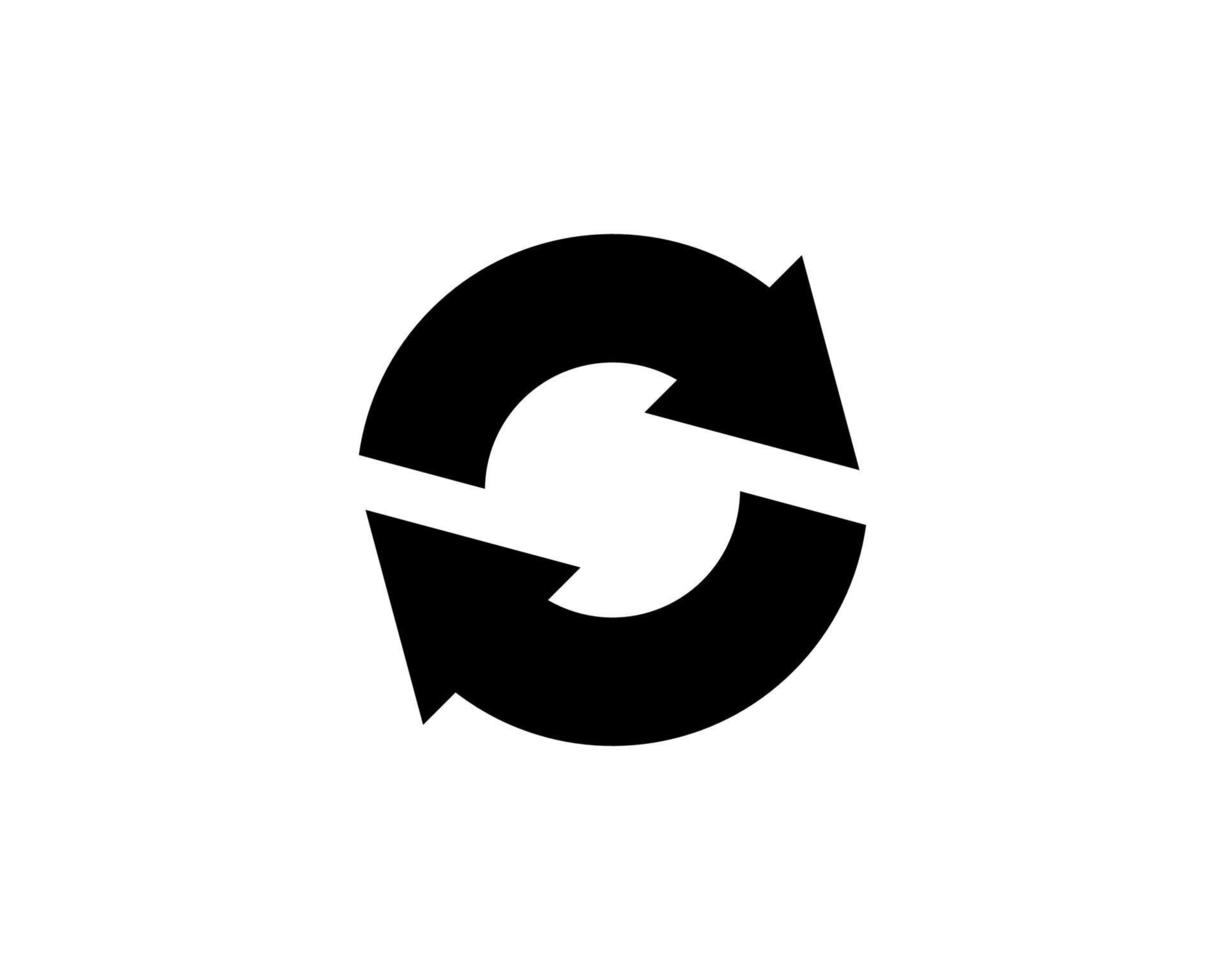 Refresh, Reload Isolated Flat Web Mobile Icon Vector Sign Symbol Button Element Silhouette