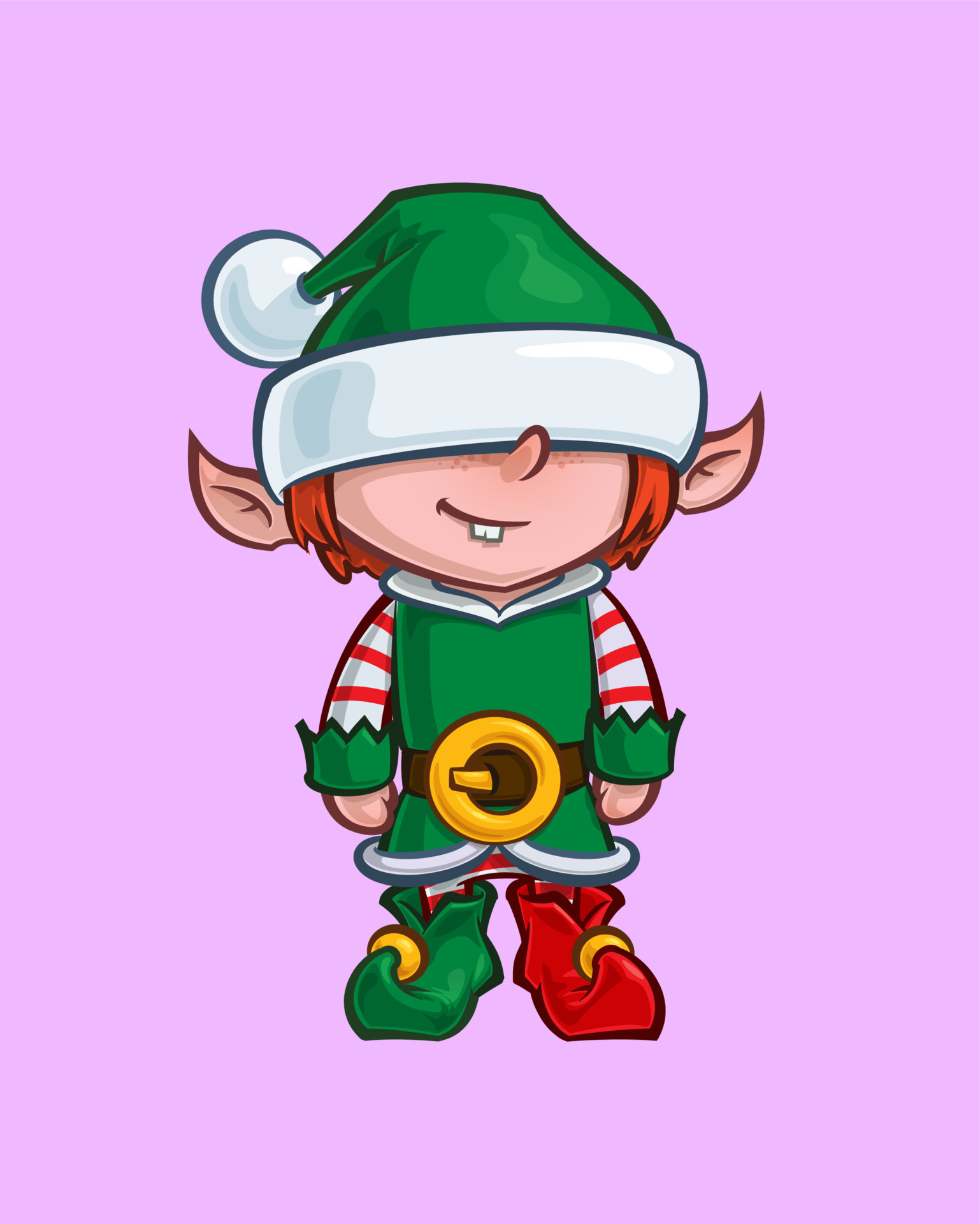 Christmas Cartoon Icon - Santa Elf Minion Helper 5730999 Vector Art at  Vecteezy