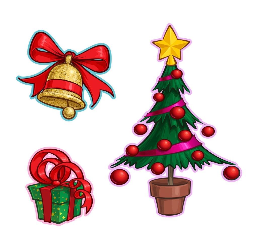 conjunto de iconos de dibujos animados de navidad - árbol de regalo de campana 5731024 Vector en Vecteezy conjunto de iconos de dibujos animados de navidad - árbol de regalo de campana 5731024 Vector en Vecteezy