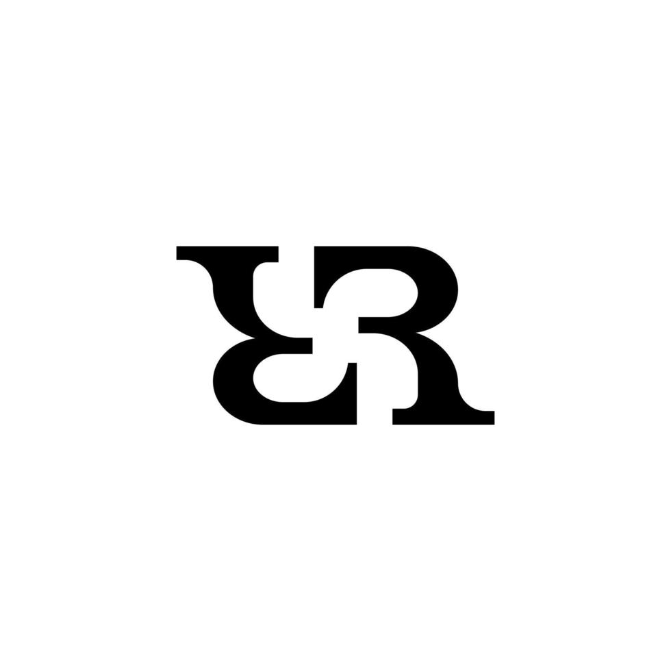 Artistic letter R R initial logo design template. Ambigram logo vector