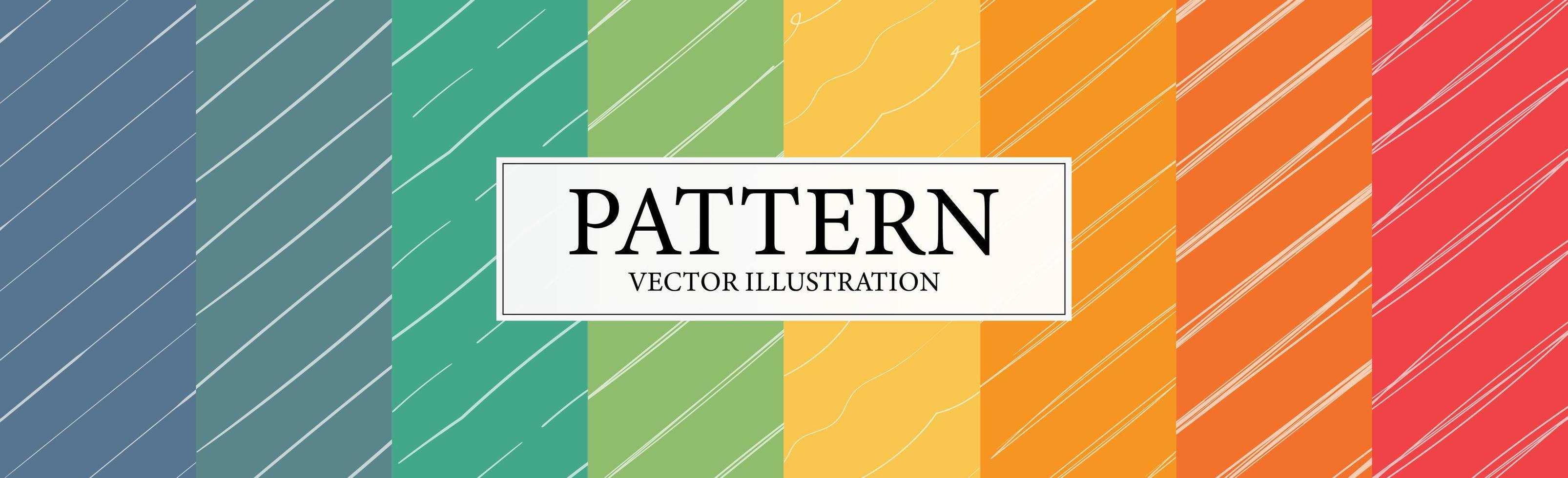 Assembly of seamless patterns, abstract shapes - Vector