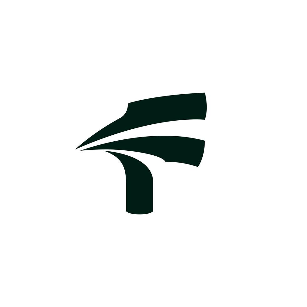 plantilla de diseño de logotipo de letra f abstracta. ilustración vectorial vector