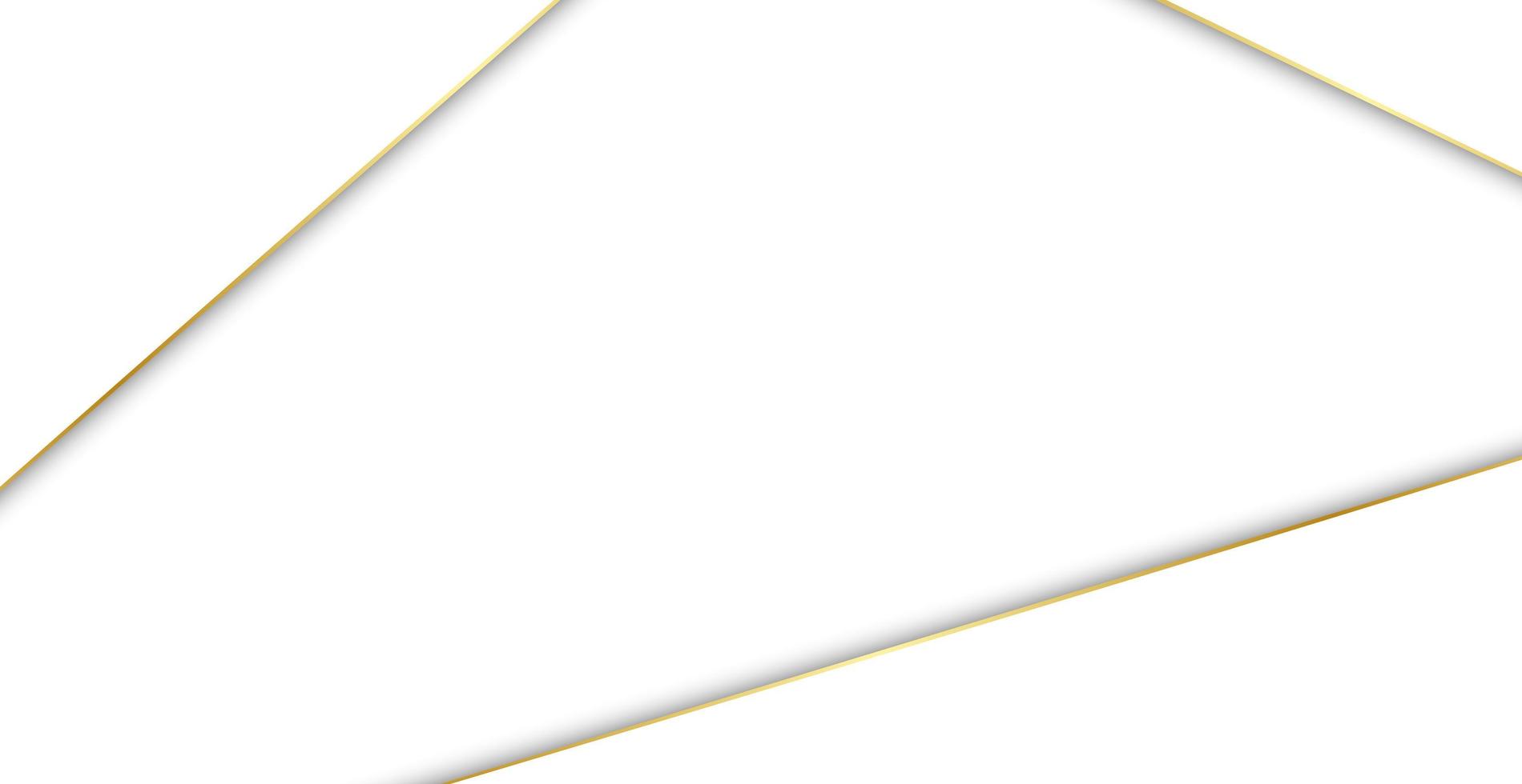 Abstract white background with golden lines - Vector
