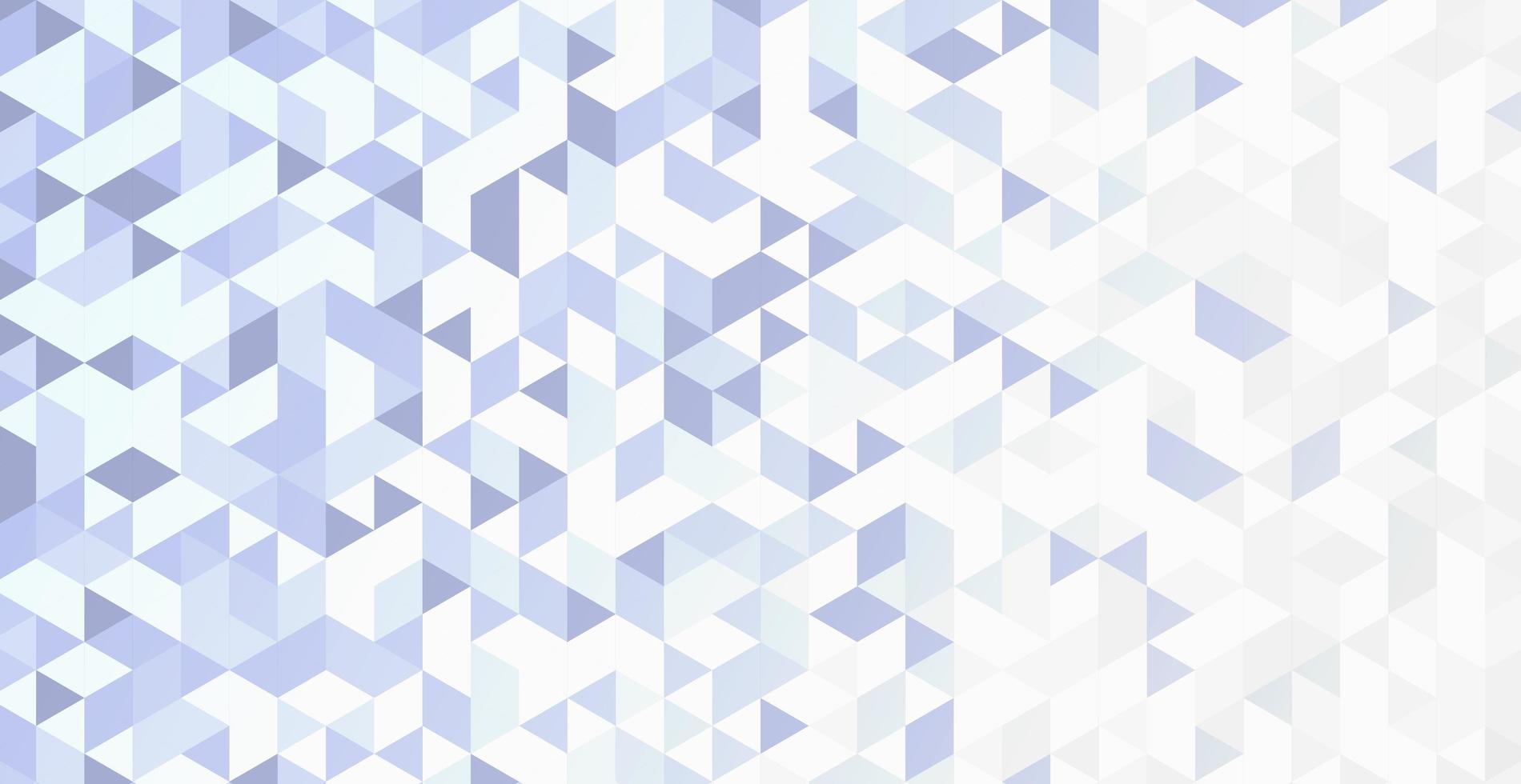 Abstract white and blue background, many triangles - Vector