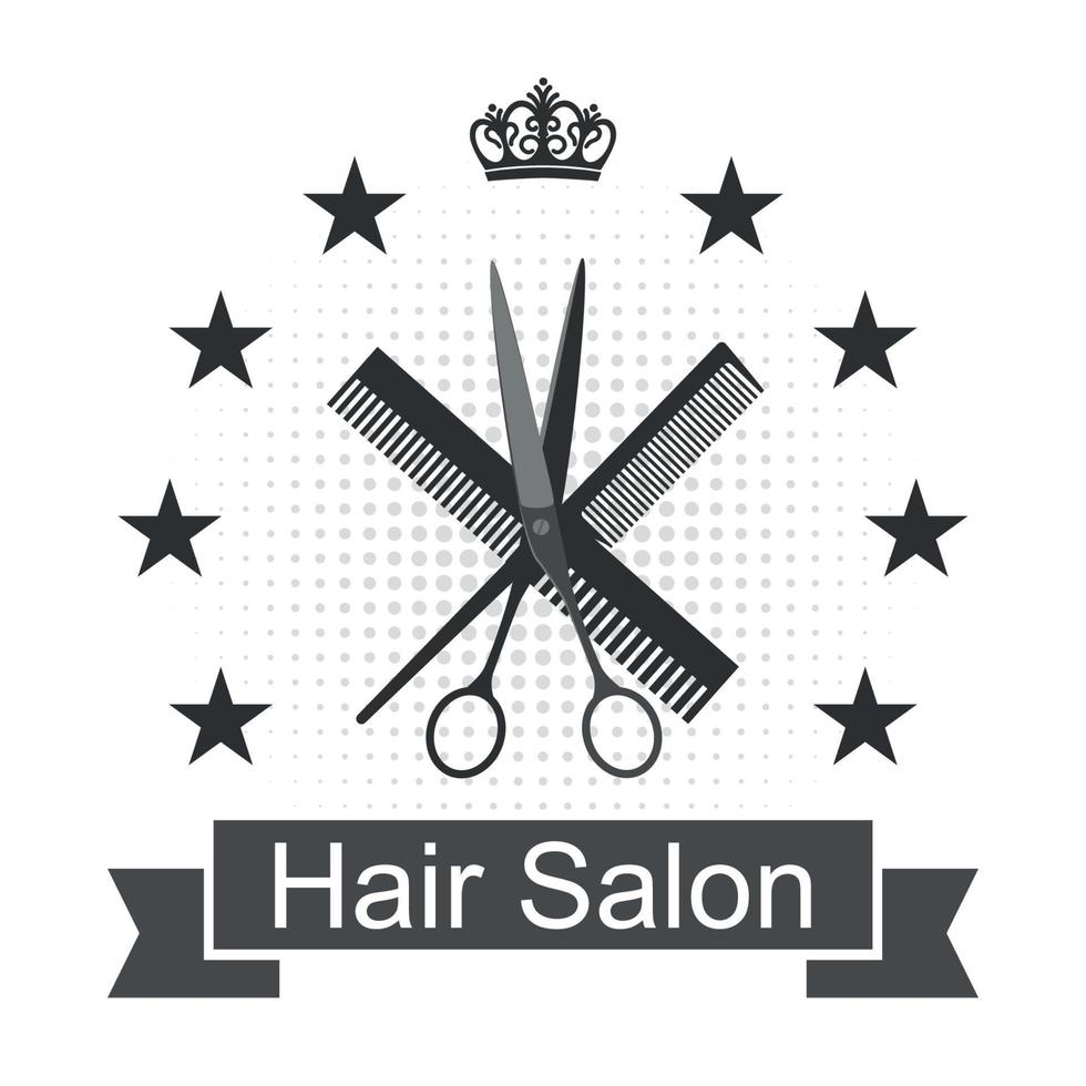 diseño de logotipo de peluquería. vector