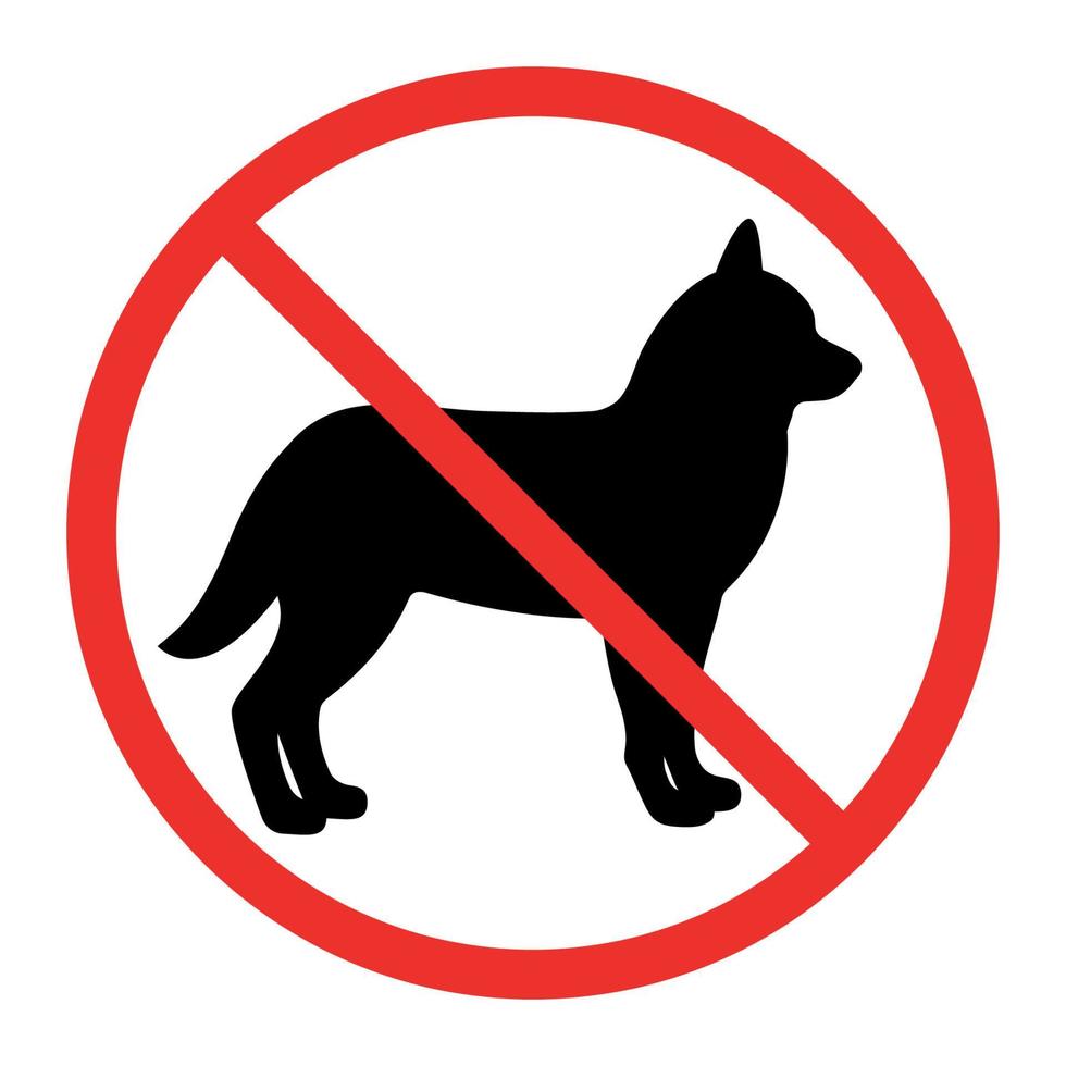 Illustration entrance with dogs prohibited vector