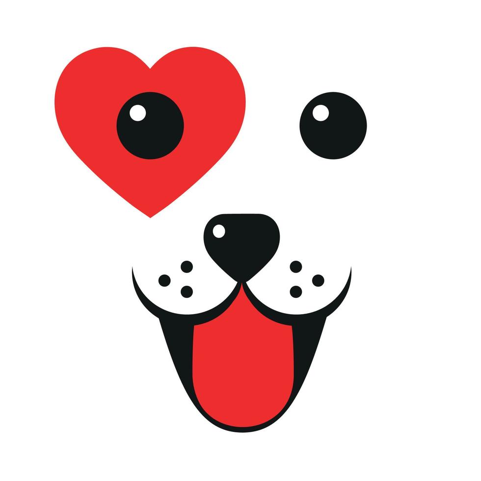 ilustración de amor por el perro. vector