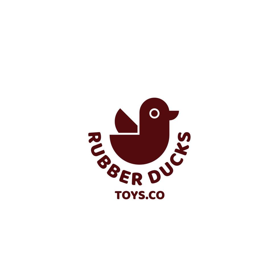 playful logo. Rubber duck logo. Abstract duck logo. vector