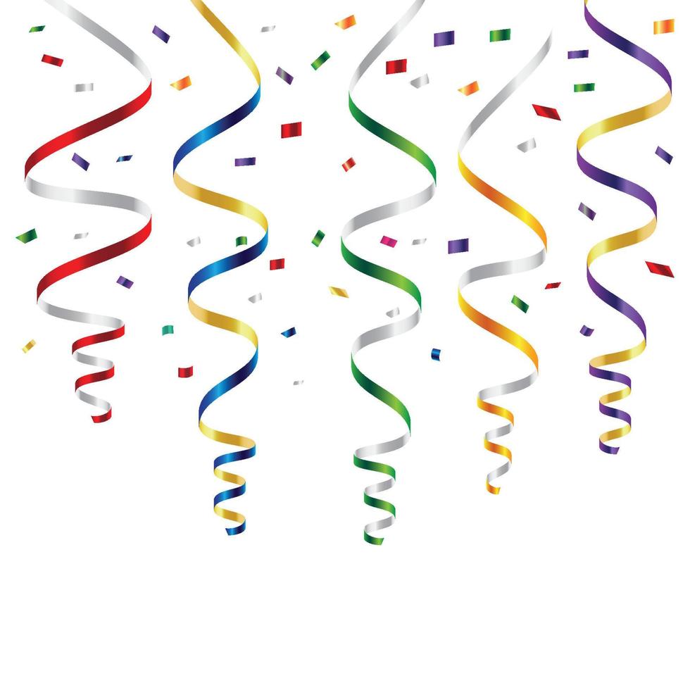 party streamer ribbon. celebration vector