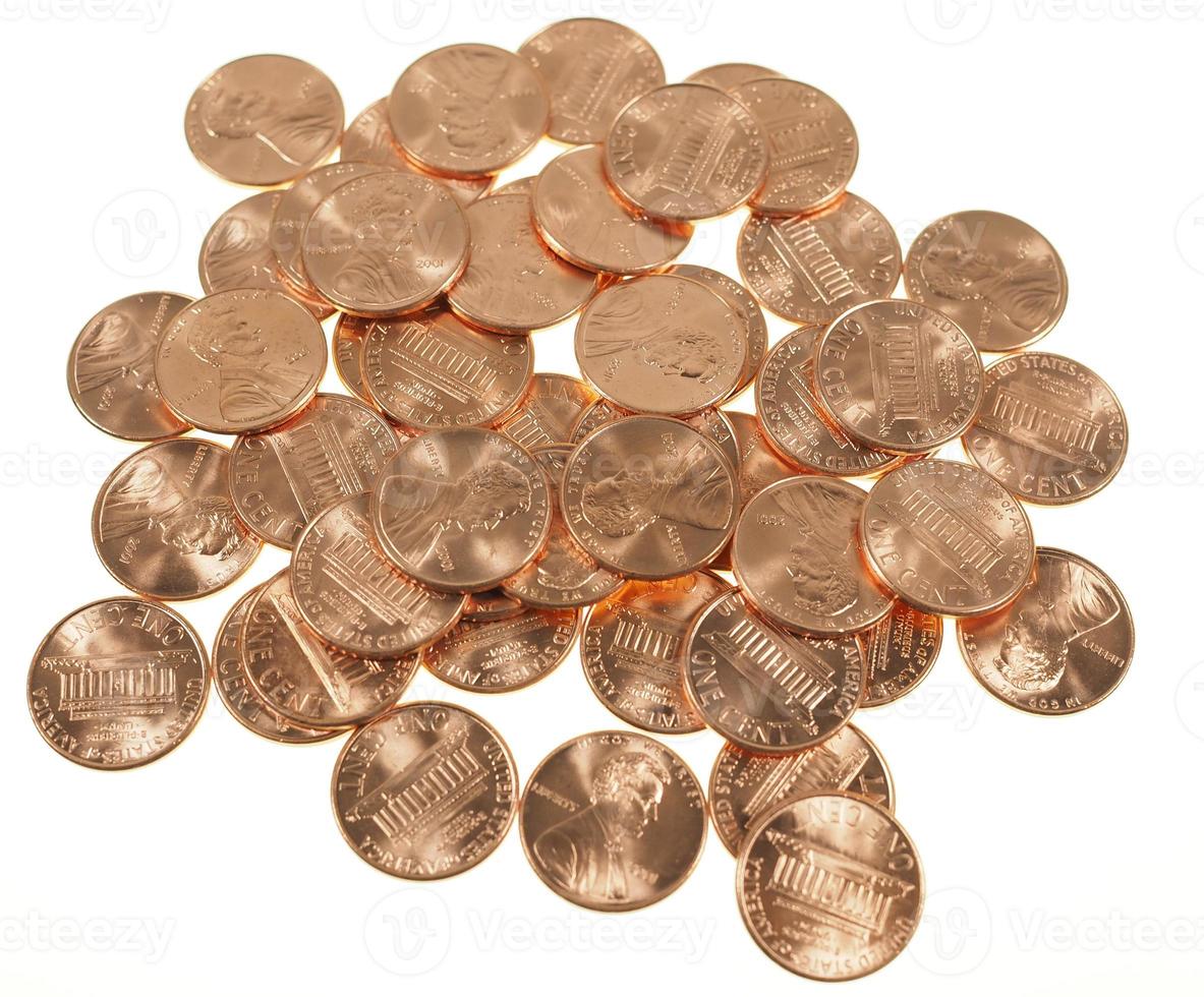 Dollar coins 1 cent wheat penny cent photo