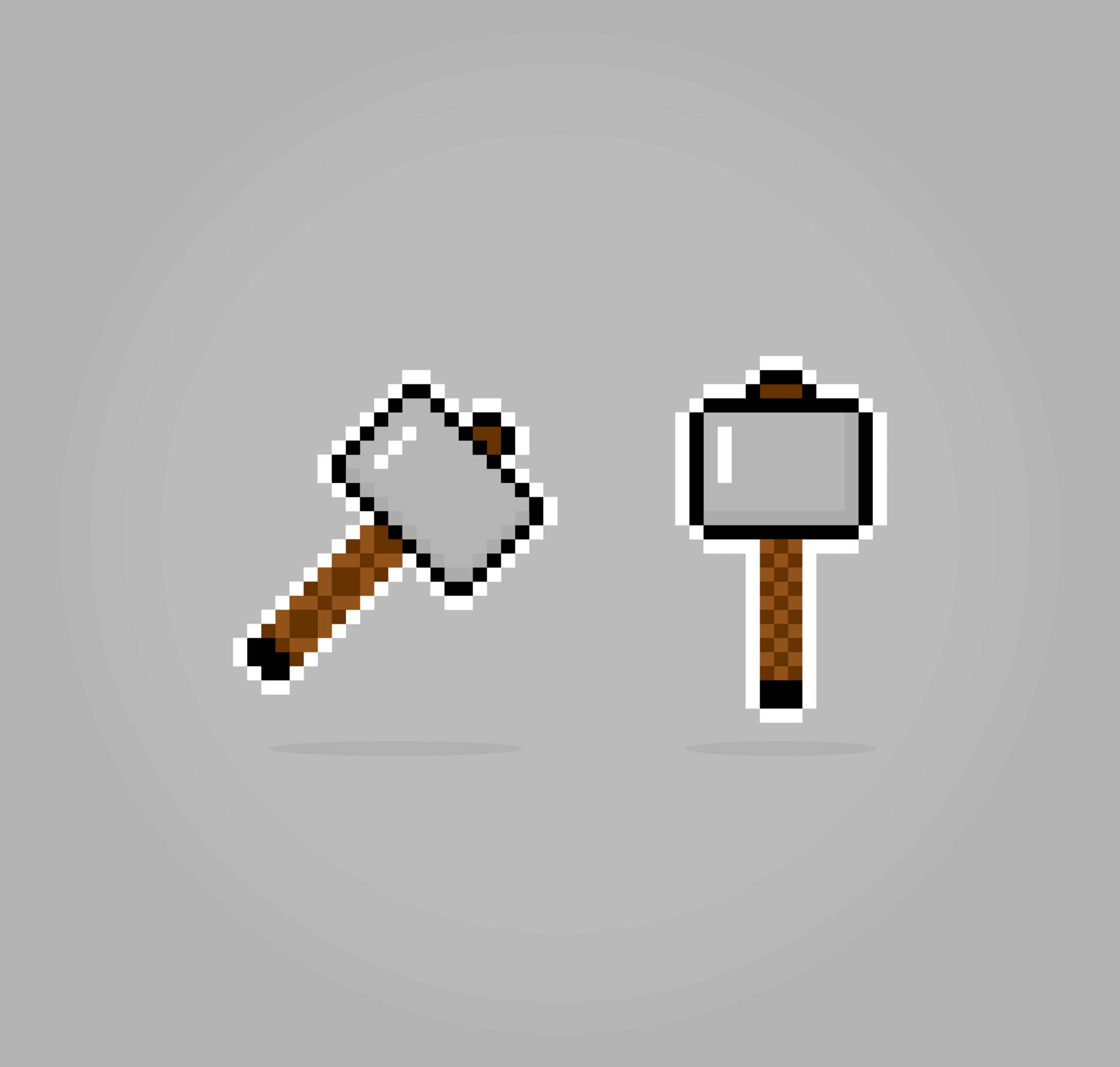 8 bit pixel of hammer. Iron hammer for game assets and Cross Stitch  patterns in vector illustrations. 5731790 Vector Art at Vecteezy