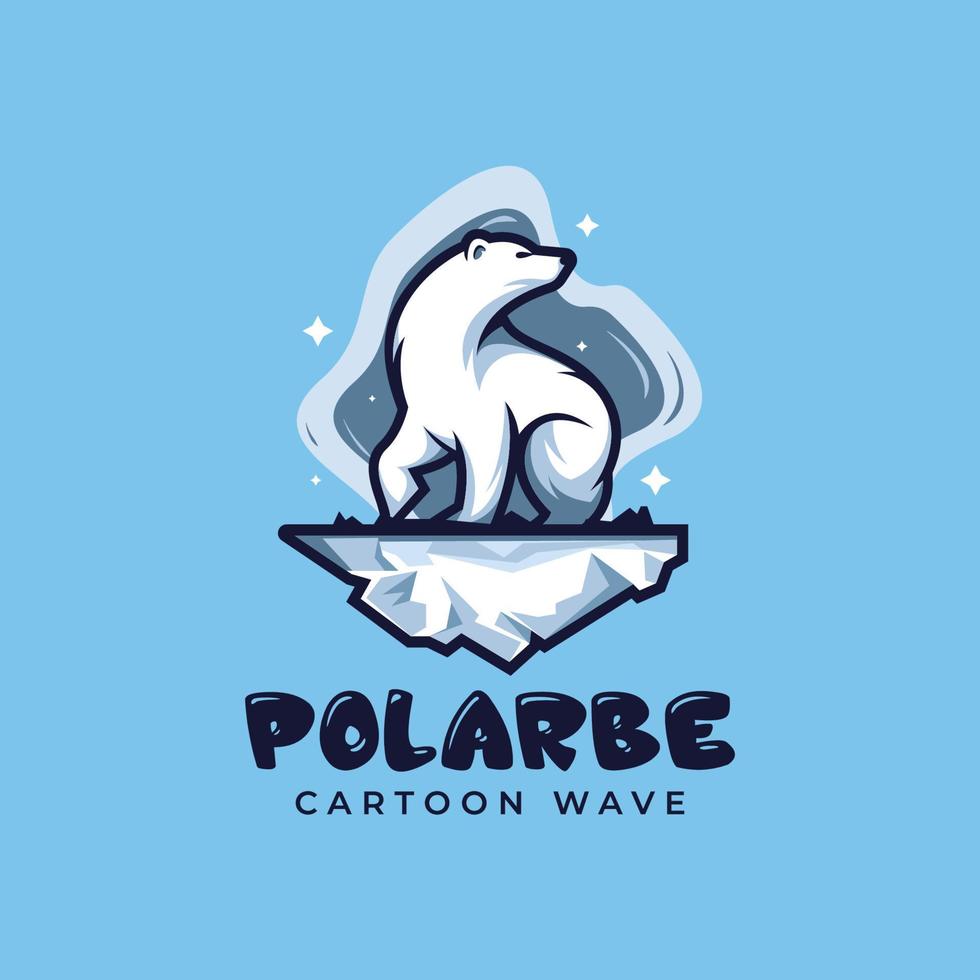 plantilla de logotipo de empresa de osos polares vector