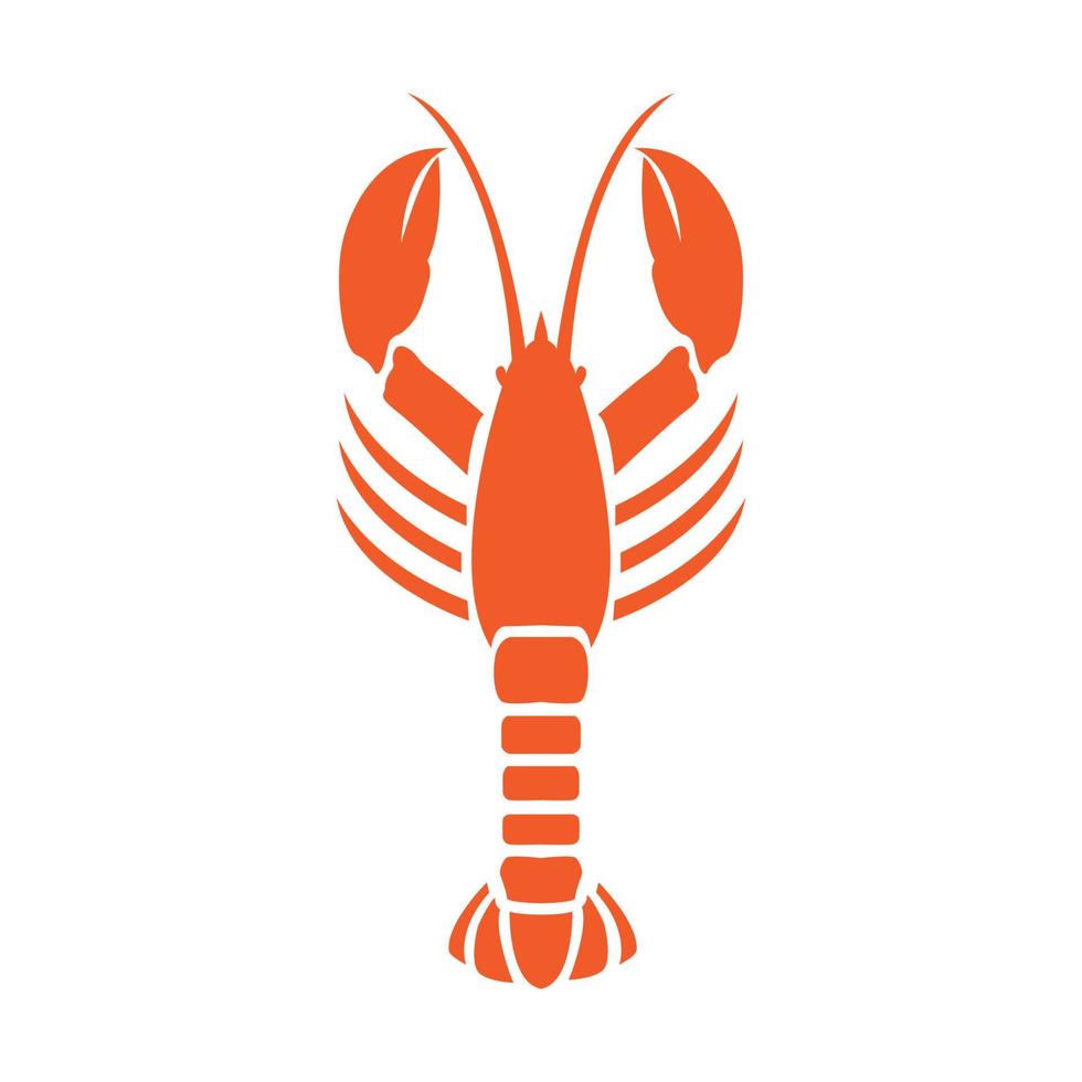 shrimp seafood modern flat logo symbol vector icon illustration graphic design