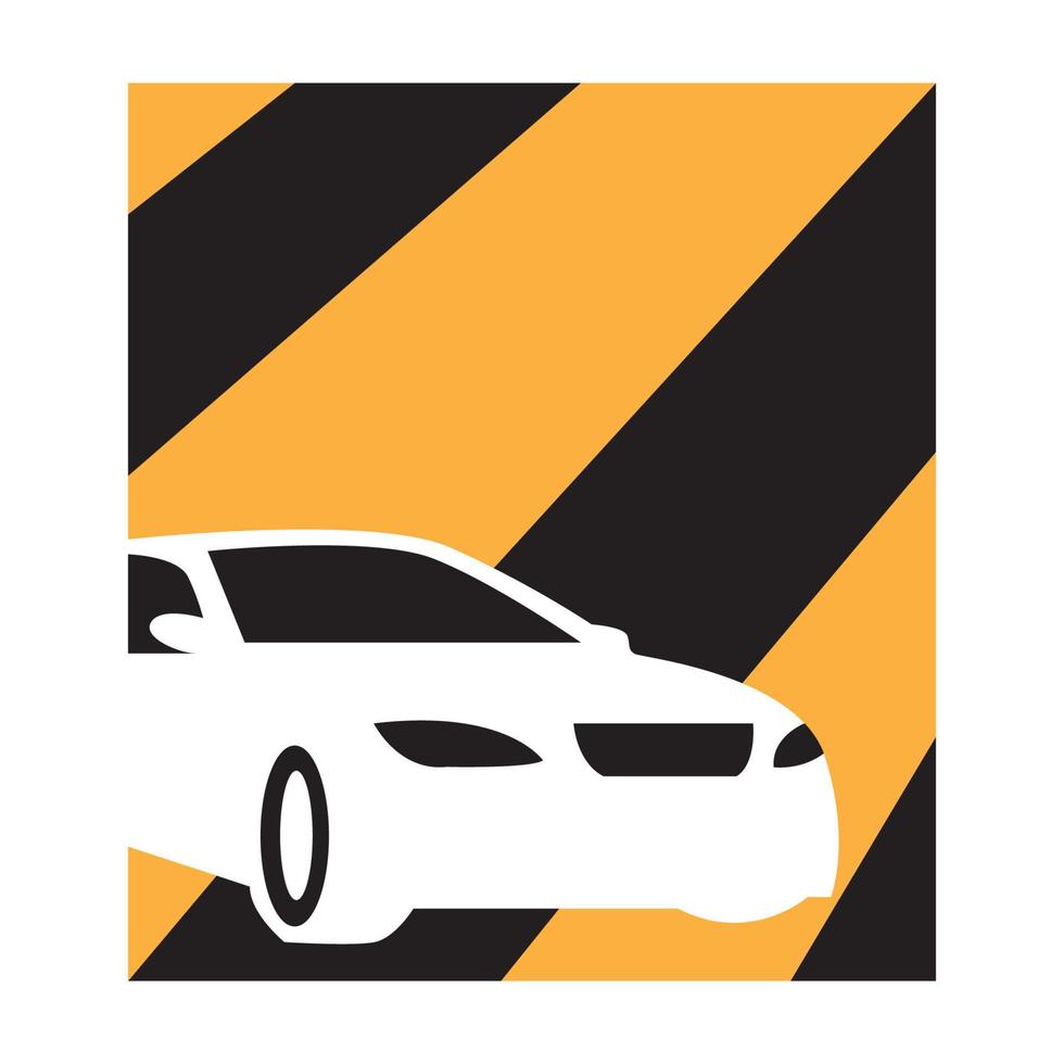 city car with garage modern logo symbol vector icon illustration graphic design
