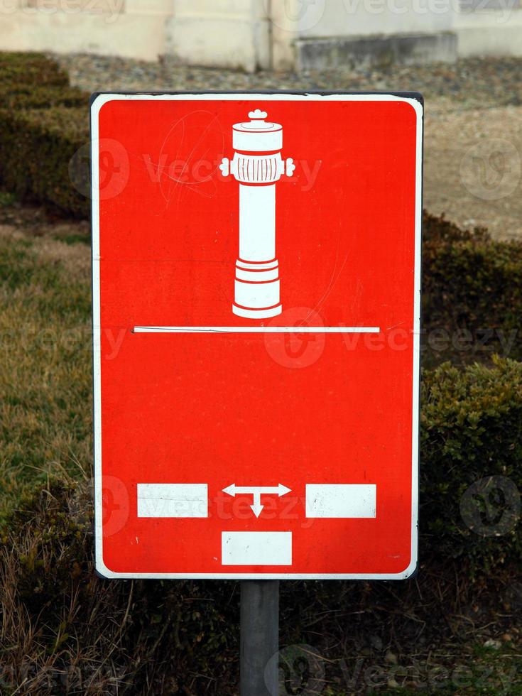 signo de boca de incendios foto