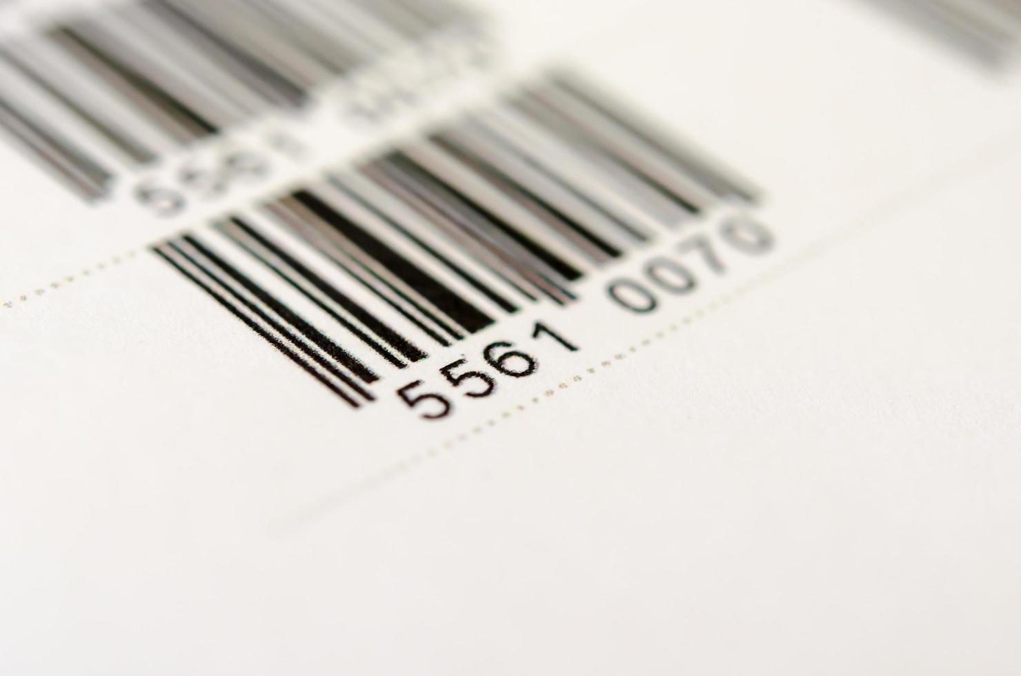 barcode in paper photo