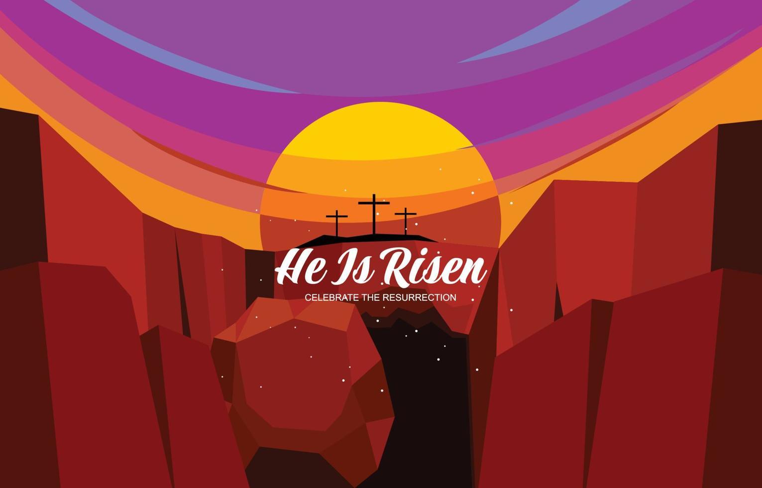 Easter Religious Celebration Background vector